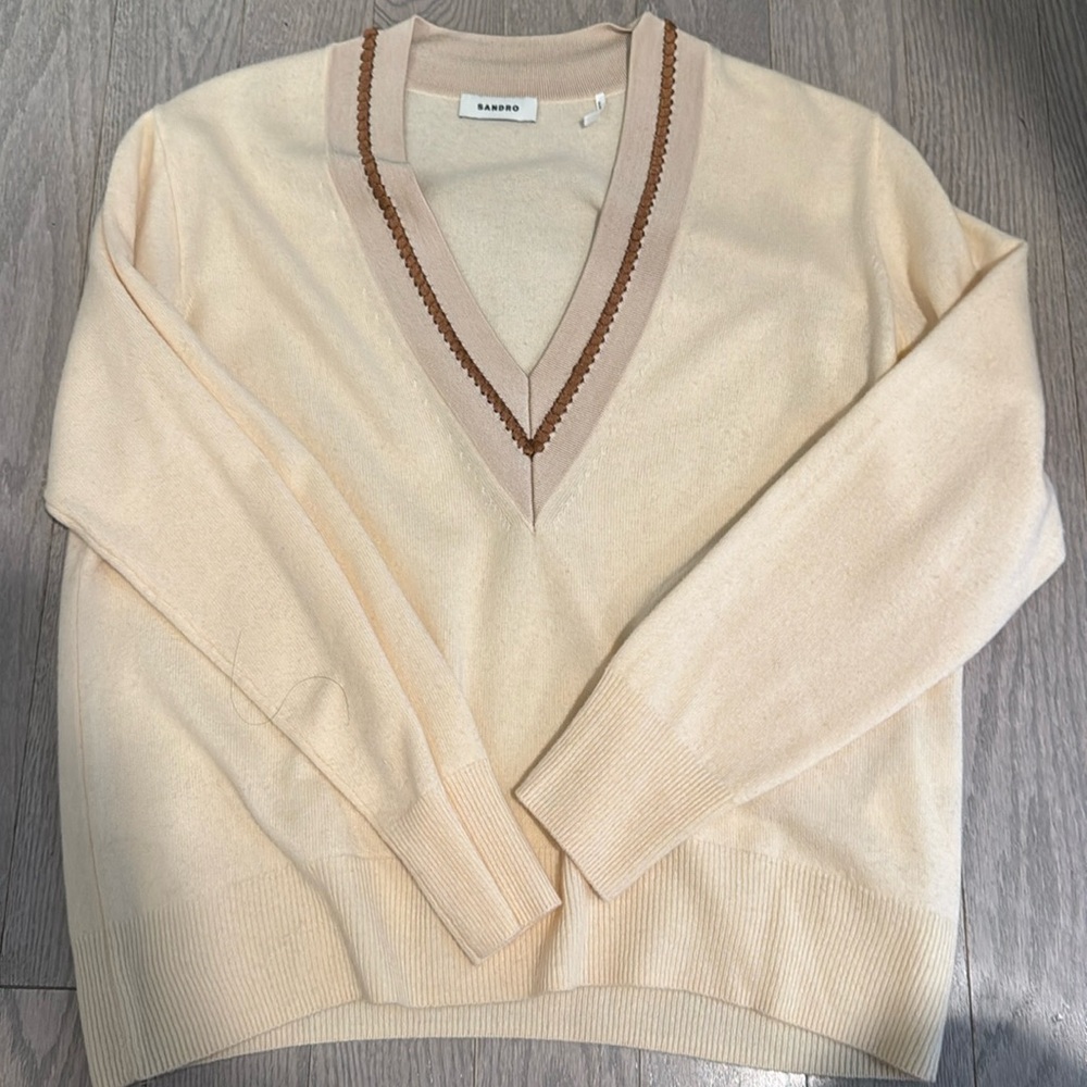 Sandro v neck sweater size small
